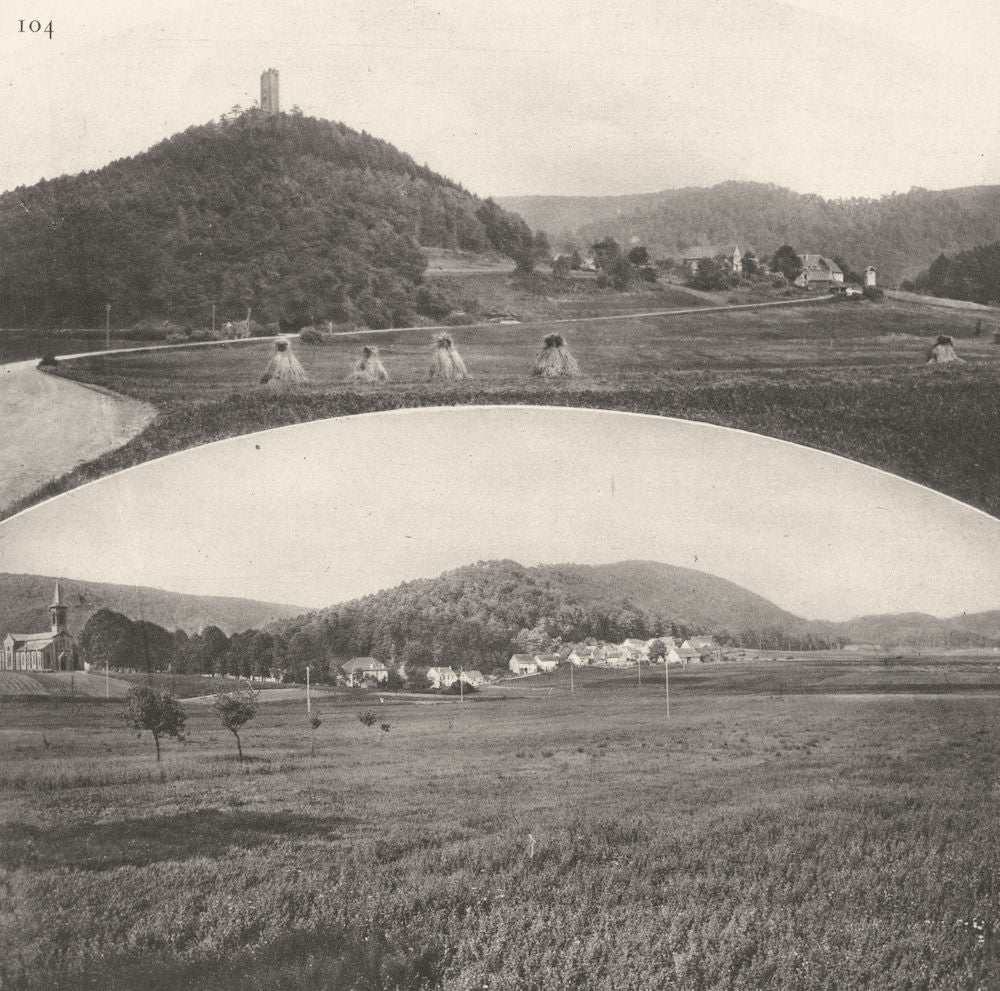 MOSELLE. Waldeck; Eguelshardt 1937 old vintage print picture